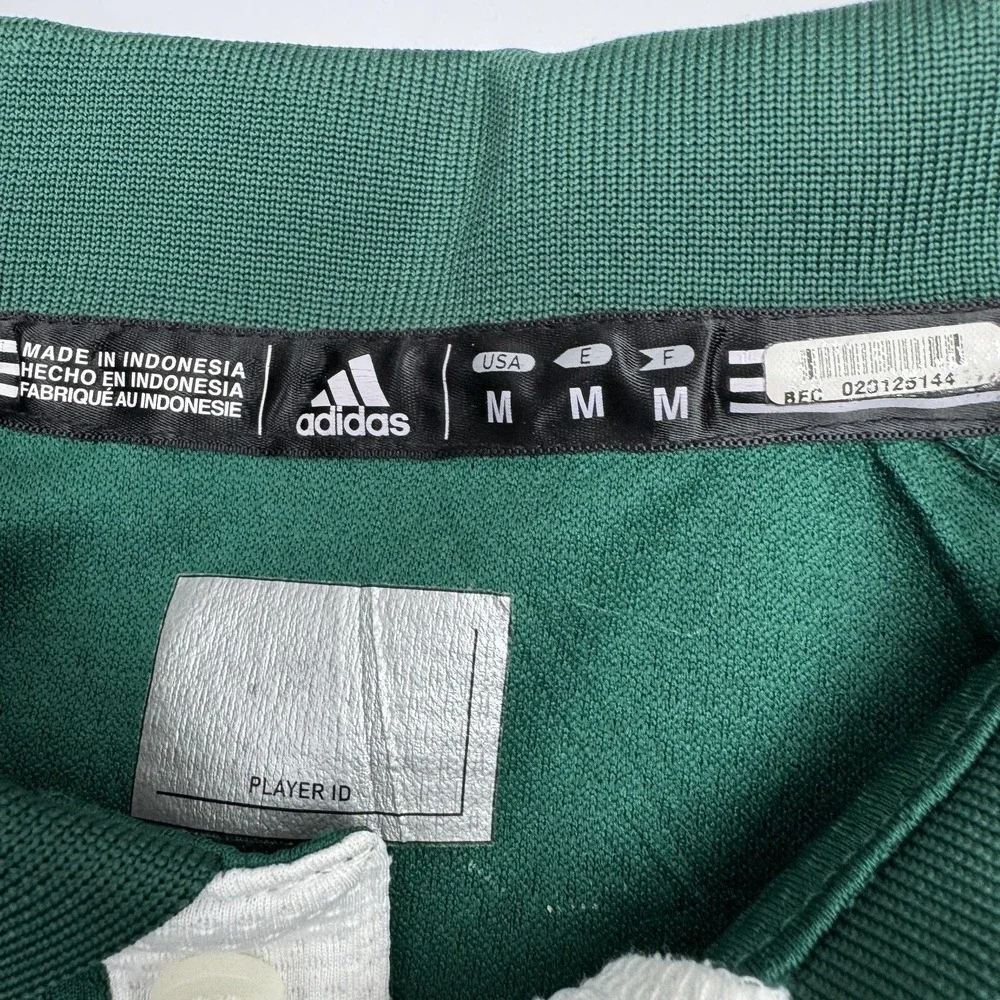Baylor Bears Shirt Polo Mens Medium Green NCAA Basketball Adidas Short Sleeve
